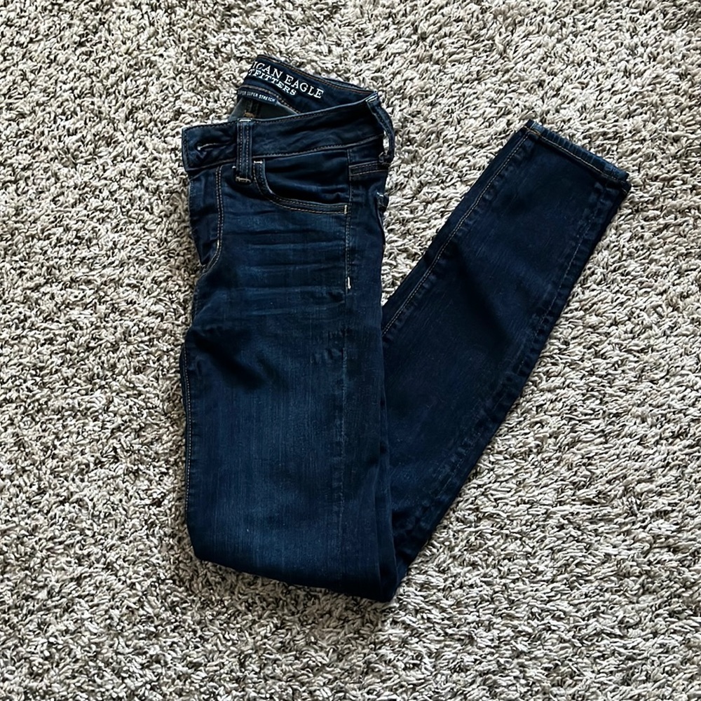 AE dark jeggings